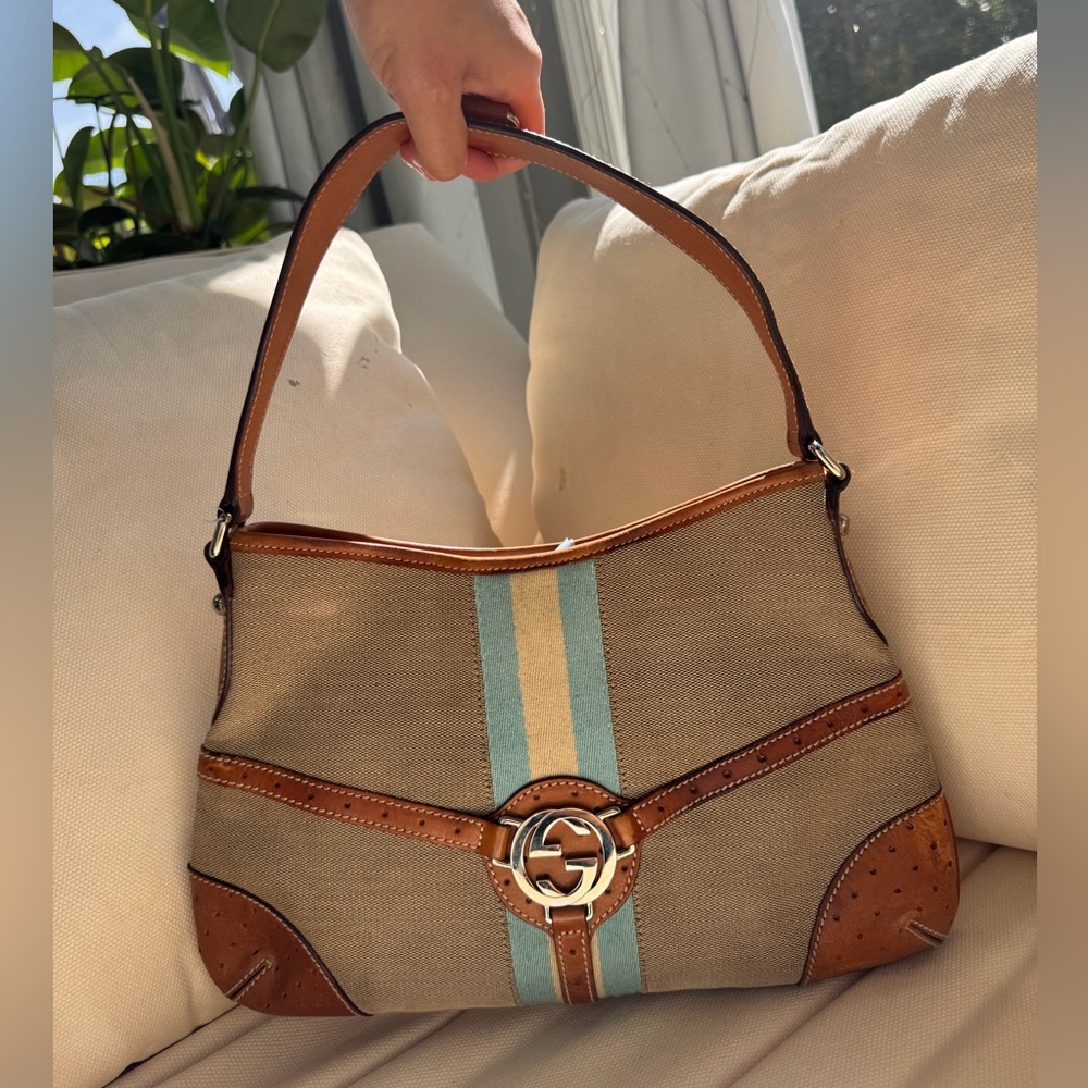 Gucci Hobo with Blue Sherry Line